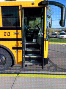 Bus door half tone